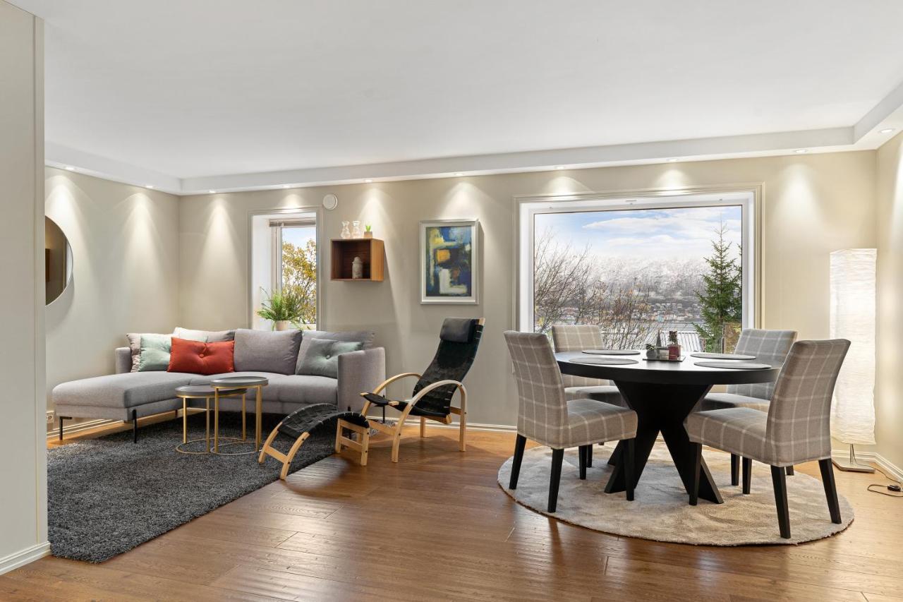 Cozy Elegant 2Bedroom Apt W/Parking And Nice View ترومسو المظهر الخارجي الصورة